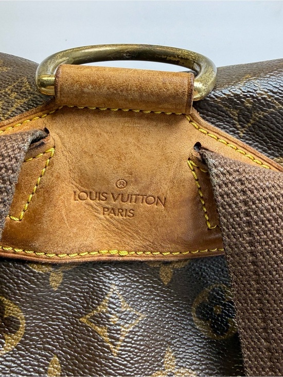 Louis Vuitton LV BackPack Bag Montsouris MM Brown Monogram Tan READ main image 10
